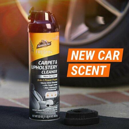 Armor All FreshFx Carpet and Upholstery CleanerProtector Foam New Car Scent 22 oz 19139